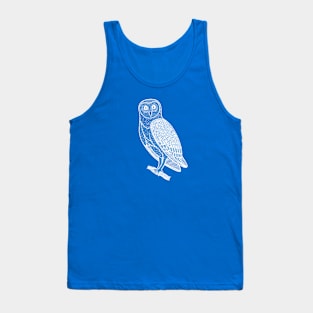 Barn Owl - nocturnal animal design ink art Tank Top